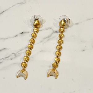 Stella & Dot gold dangle earrings